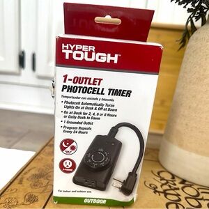 New Hyper Tough 1-Outlet or Indoor Photocell 24 Hour Timer 10amp 125VAC